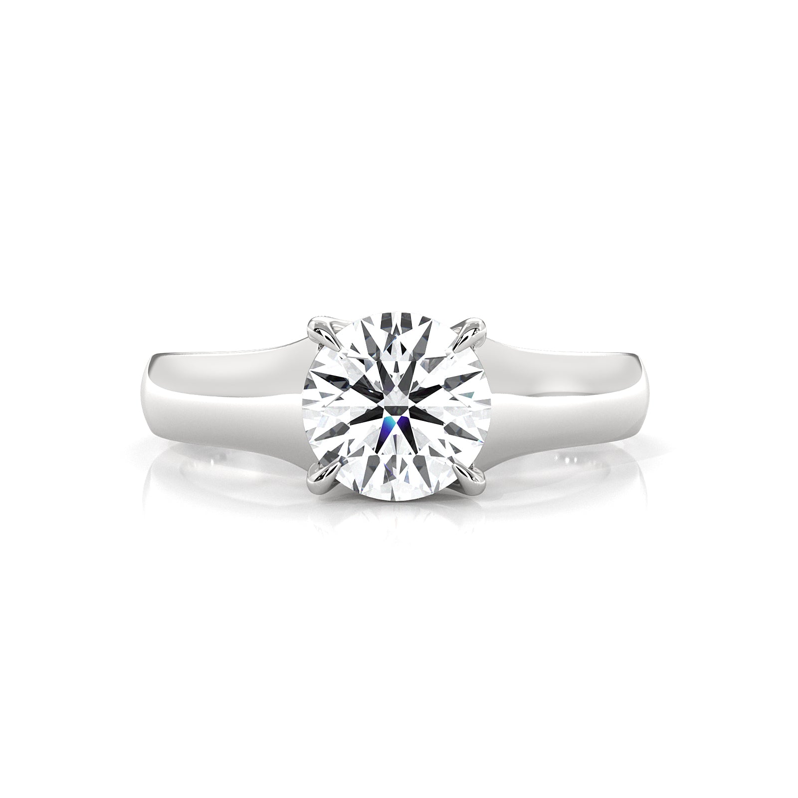 5g Trellis Solitaire Lab Grown Diamond IGI Certified Engagement 5.5mm Ring 1.00 Ctw.